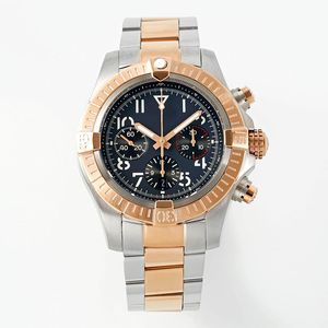Titta på Mens 45mm Quartz Movement High Quality Golden Watches Business Wristwatch rostfritt stål Remvattentäta armbandsur Montre de Luxe