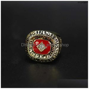 Band Rings 9L4A Designer Commemorative Ring NCAA Fan Memorial 1983 Orange Miami Hurricane Champion DAP Drop Delivery Jewelry Dh9yi