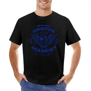 Herrtankstoppar blå rogues luft pirater emblem t-shirt djurtryck skjorta för pojkar