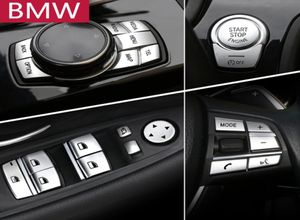 Car Interior Accessories ABS Chrome Button Cover Stickers For 1 2 3 4 5 7 Series F10 F07 F06 F12 F13 F01 F02 F20 F30 F32 Car Styling3397164