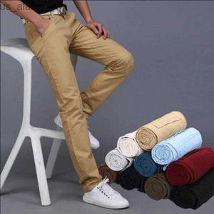Men's Pants canvas pants mens slim straight mens pants men trousers multi-color sweatpants 240308
