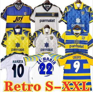 Parma Retro Soccer Jerseys 95 97 98 99 2000 98 99 00 Fuser Buffon Baggio Crespo Ortega Amoroso Cannavaro Home Football Shirt Buffon Thuram Futbol Camisa