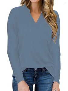 Women's T Shirts Kinswt Womens Long Sleeve V Neck Comfy Tunic Tops