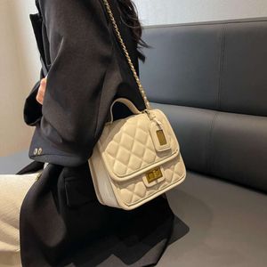 Factory Design Direct Store 2024 Spring Chain Womens Bag Fashion Small Square Han Faner Texture Lingge Handheld Western Style Shoulder