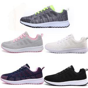 Sapatos esportivos de tecelagem voadora homens mulheres malha casual plana branco preto touring sapatos gai pouco branco 35-44 22 xjxj