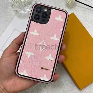 Casos de telefone celular Beautiful iPhone 14 13 Pro Max Cases Caso de luxo de couro para 16 15 15Pro 14Pro 13Pro 12Pro 11pro 12