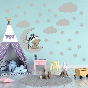 Wall Stickers Cartoon Kids Room Decoration Bedroom Living Backdrop Removable Art Decals For Furniture