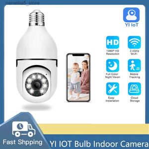 Baby Monitor Camera E27 Internet of Things WiFi Bulb Indoor 1080P PTZ Bidirectional Audio Automatic Tracking Home Safety CCTV 2MP Q240308