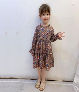 Girls Designer Dress 2020 Autumn New Children Cartoon Letter Printed Princess Dresses Cute Kids Star Long Sleeve Pleated Dress S387147138