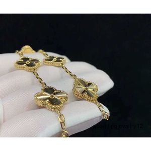 Van folha trevo pulseira de luxo van trevo designer pulseira pérola folha ouro laser marca pulseira charme pulseiras colar brincos casamento wz4u43fz