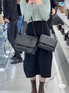 Torebka luksusowy projektant Niki ramię woskowe skórzane torby komunikatorskie kobiety krzyżowe torba bębenek lady vintage