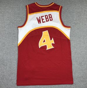 Basketball Jerseys Spud Web Red White Classics Retro Men Women Youth S-XXL Sport Jersey