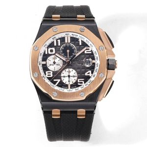 여성 쿼츠 44mm 대형 다이얼 스테인리스 스틸 케이스 디자이너 고무 광선 방수 스트랩 Montre de Luxe Men Sports Watch