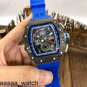 Superclone Richarmill Luksusowe zegarki Men Mechanics Watch zegarek RM1104 Rozmiar 50x40 mm Top Fibre Case wyposażony kalendarz Latający Backrev Swiss ZF facto