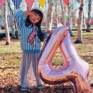 Party Decoration 32 Inch Digital Foil 0-9 Birthday Balloons Air Helium Number Balloon Figures Happy Wedding Decor Kid Toy Baloon