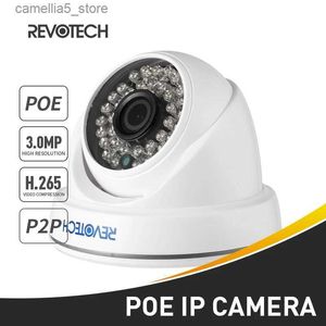 Câmera para monitor de bebê REVOTECH 3MP câmera IP interna H.265 POE LED de alta definição dome infravermelho ONVIF segurança visão noturna P2P sistema CCTV vigilância por vídeo Q240308
