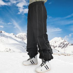 Stiefel Winter im Freien weibliche Skihosen Lose Männer Snowboardhosen Sport Frauen Skihosen wasserdichte Mann Wanderwanderungsanzug Kleidung
