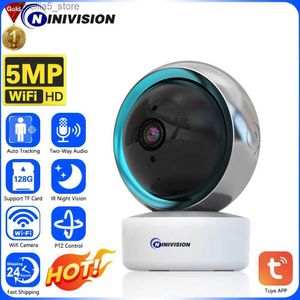 Câmera monitor do bebê 5MP Tuya Smart Home Global Mini Wifi IP 360 PTZ Detecção de movimento Áudio bidirecional Visão noturna Protocolo privado Q240308