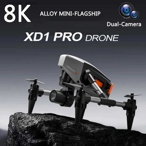 Drones Novo XD1 Mini Alloy Building Drone 8K Câmera Dupla Profissional 5G WIFI Quatro lados Evitação de Obstáculos Helicóptero de Fluxo Óptico Q240308
