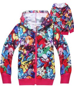 Anime 3D Tryckta barn blixtlås hoodies 2 färger 412t pojkar flickor hoodies barn flickor pojkar utomhus kappa barn designer kläder ss253732859