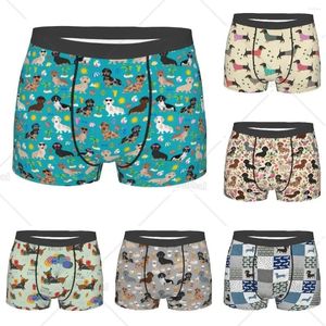 Underpants Dachshund Dog Men's Underwear Boxer Short Briefs Breathable Stretch Trunk Male Boys S-XXL