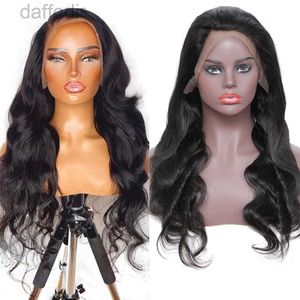 Synthetic 30 32 34 36 inches Lace Front Wigs With Frontal Density Straight Curly Deep Water Wave Hair Transparent for Women 240308