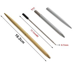 Stock Table Slim Metal Ballpoint Pen Vintage Gold Silver Ball Point Pen For for Business Writing Gifts Office School Supplies5807181
