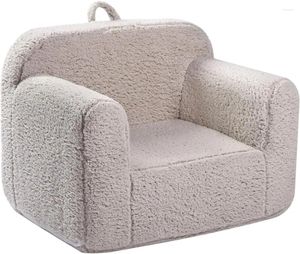 Chair Covers Kids Snuggly-Soft Sherpa Cuddly Toddler Foam For Boys And Girls Light Grey