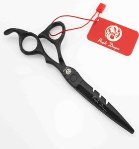 Черные ножницы для стрижки волос 6 ДЮЙМОВ или 55 ДЮЙМОВ на выбор Черная поверхность для выпечки 440C Простая упаковка 1 шт. СЛОТ НОВЫЙ6886413