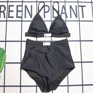 Bademode Damen Schwarz Weiß Tank Top Badeanzüge Bikini Set Mode Sommer Strand Stil Wind für den Urlaub