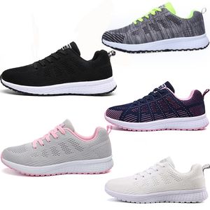 Voando tecelagem sapatos esportivos masculinos femininos malha casual plana branco preto touring sapatos gai pouco branco 35-44 57 xjxj