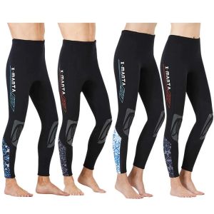 Capris 3mm neoprene homens mulheres mergulho tornozelo calças surf quente preto engrossar calças longas de natação para casais mergulho