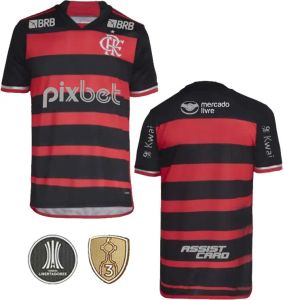 Billiga Flamengos Soccer Jersey 24 25 Pedro Gabi de Arrascaeta Football Shirts de La Cruz Gerson B.Henrique Jersey Player Version 2024 2025