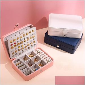 Jewelry Boxes Fashion Mini Display Case Ring Box Cabinet Armoire Portable Organizer Travel Storage Joyeros Organizador De Joyas Drop D Otzba