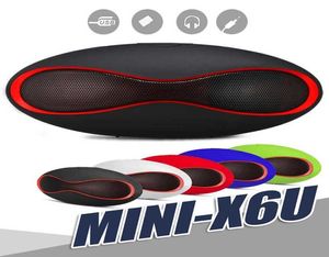 Mini X6 Rugby Bluetooth-Lautsprecher X6u Tragbare drahtlose Stereolautsprecher X6U Hands V30 Audio MP3-Player Subwoofer mit U-Disk T4001287