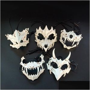 Party Masks Halloween Performance Home Dress Up Mask Japanese Style Tiger Dragon SKL HESN