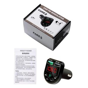 Mp3/4 Transmissores Fm Bte5 Carro Mp3 Player Bluetooth Transmissor Modator Dual USB Chargingport para 1224V General Vehicle2577143 Drop Dhauy