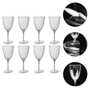 Disposable Cups Straws Wine Plastic Champagne Flutes Glasses Cocktail Goblet Drinking Wedding Party Bar Supplies