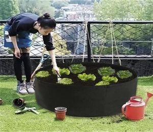 Upphöjd växtbädd trädgårdsblomma planter förhöjd grönsakslåda plantering växer väska rund plantering kruka för växter plantskola8913384