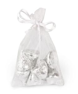 100pcsホワイトオーガンザパッキングバッグは、ホルダーの宝石ポーチを好む結婚式の好意クリスマスパーティーギフトバッグ10 x 15 cm 39 x 59 in2023286