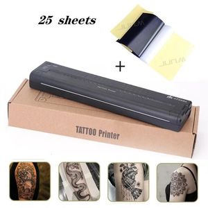 Tattoo Transfer Printer Machine med 25pc Smart Network Paper Thermal Stencil Maker Line Ritning Printing Copier 240227