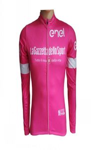 Spring 2020 Pro Girode Italy Italia Team Pink Cycling Jerseys Długie rękawowe ubrania motocyklowe Mtb Ropa Ciclismo Rower MAILLOT TYLKO6454232