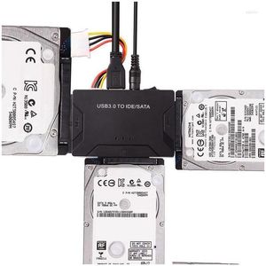 Computerkabelanschlüsse Computer S-Anschlüsse in 1 SATA-zu-USB-IDE-Adapter 3.0 Ata-Datenkonverter-Hub für 2,5 3,5-HDD-Festplatte D Dhgdi