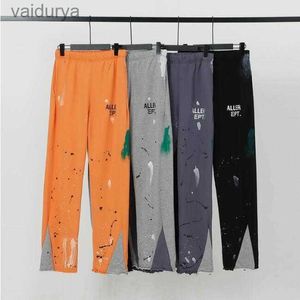 Mäns Terry Sweatpants Elastic midjebrevfickor 240308