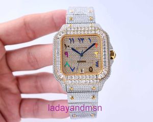 AF Top Quality New Carter Sandoz Full Diamond Watch för män och kvinnor 904 Rostfritt stål Materialstorlek 40mm med stabil 8215 rörelse och original presentförpackning UGM8