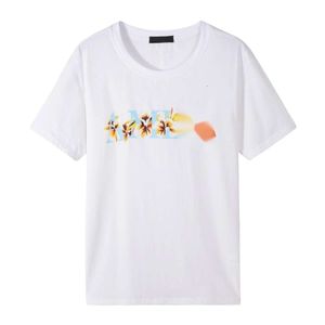 Женская футболка Дизайнерское оригинальное качество Мужские футболки Новые повседневные цветочные буквы с круглым вырезом с коротким рукавом для мужчин и женщин