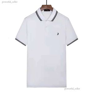 Polo Camisa Novo Designer Business T-shirt Fred Perry 2023 Moda Luxo Clássico Verão Algodão Orelha de Trigo Manga Curta Mens e Mulheres Bordado Crescente 6335