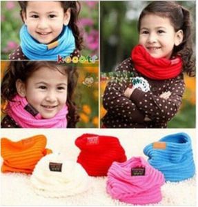 2014 New Fallr and Winter Dark Darf Kids Baby Boy Girls Knuted Oscarf Kids Candy Warm Neck Bib Scarf3862747