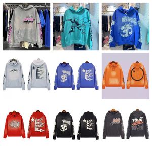 American Designer Men Brand Mode Hell Star Retro Wash To Old Hoodie Pure Cotton Hoodie Men Nowa jesień i zima-xl