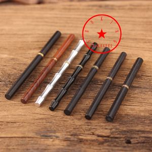 Fumatori Alluminio Legno naturale Sigaro portatile Narghilè Shisha Ciotola Foro filtro Ago Bastone Bong Tabacco Portasigarette per pulizia Gancio Poker Multi-funzione